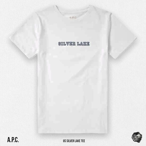 A.P.C. SILVER LAKE T-SHIRT IN WHITE 2017 CAPSULE L.A. RARE MISPRINT UNISEX - Picture 2 of 12